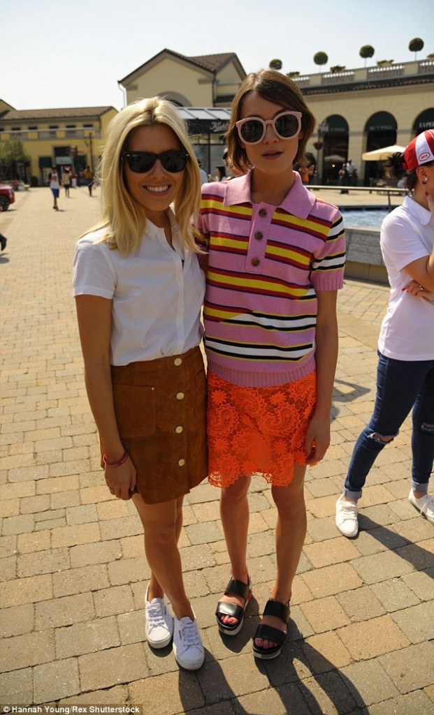 Mollie attends McArthur Glen Cash & Rocket lunch in Serravalle, Italy